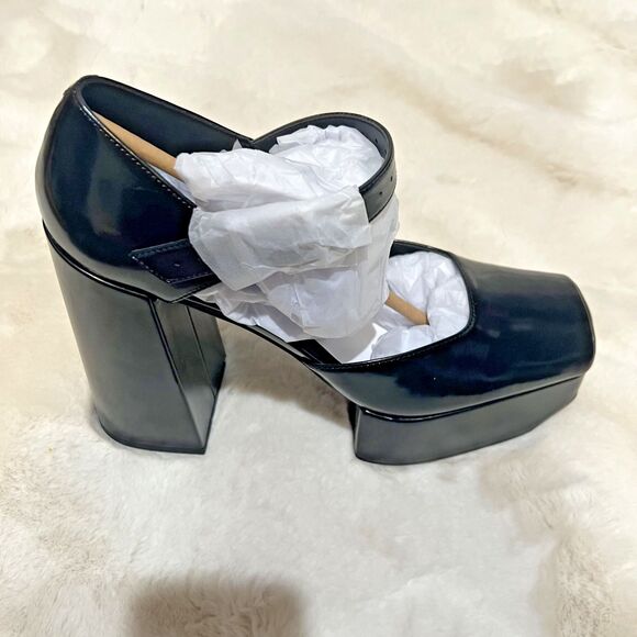 Charles & Keith Mary Janes Platform Heels Ballet Blk 9 NEW ♥️ Worn by Celeb! - Picture 14 of 16